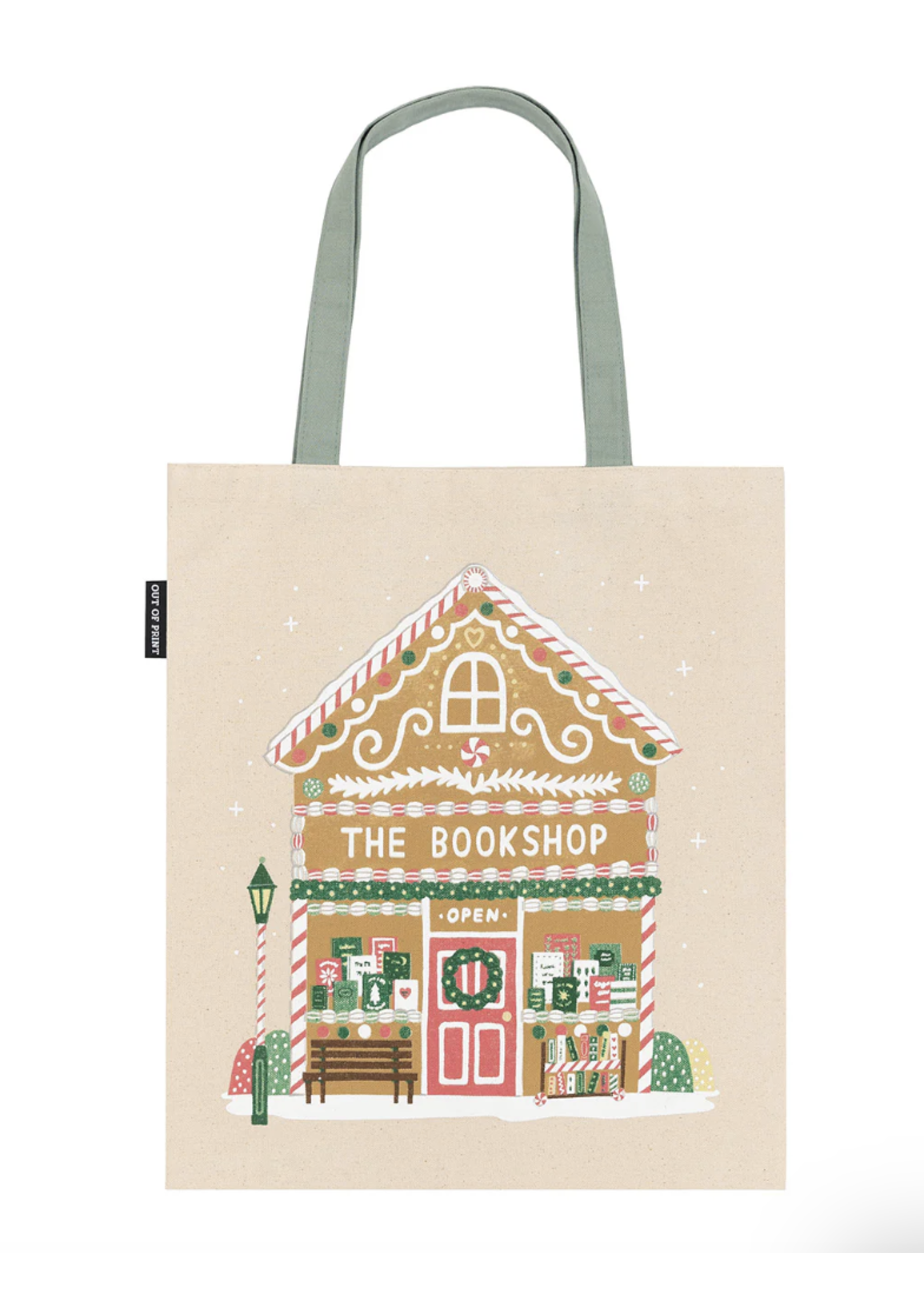 Out of Print Gingerbread Bookshop Tote