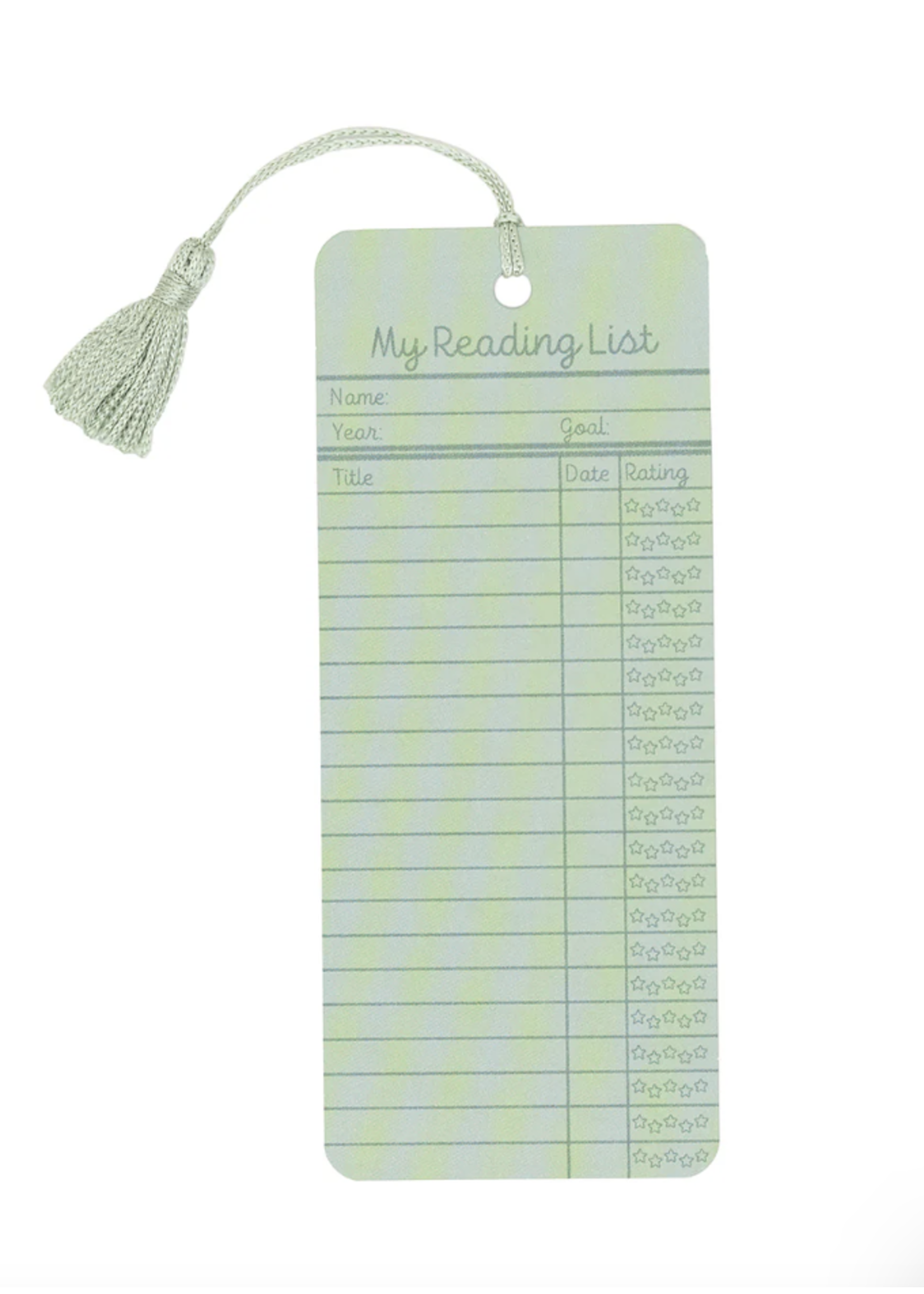 Out of Print My Reading List Lime Green Bookmark