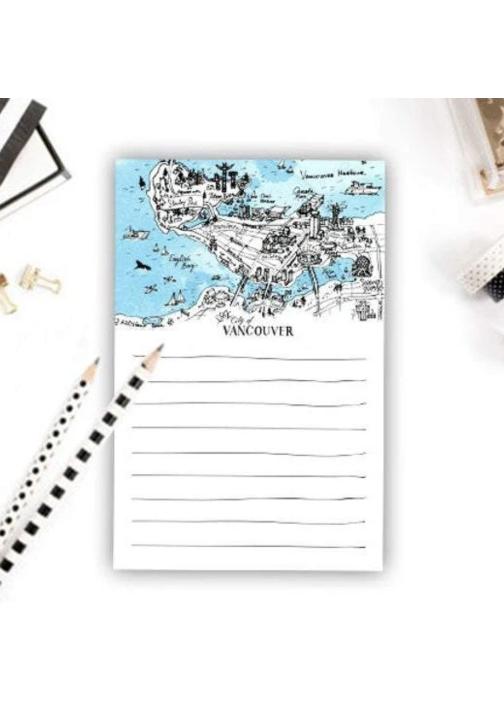 Elena Markelova Notepad Vancouver Map Lined
