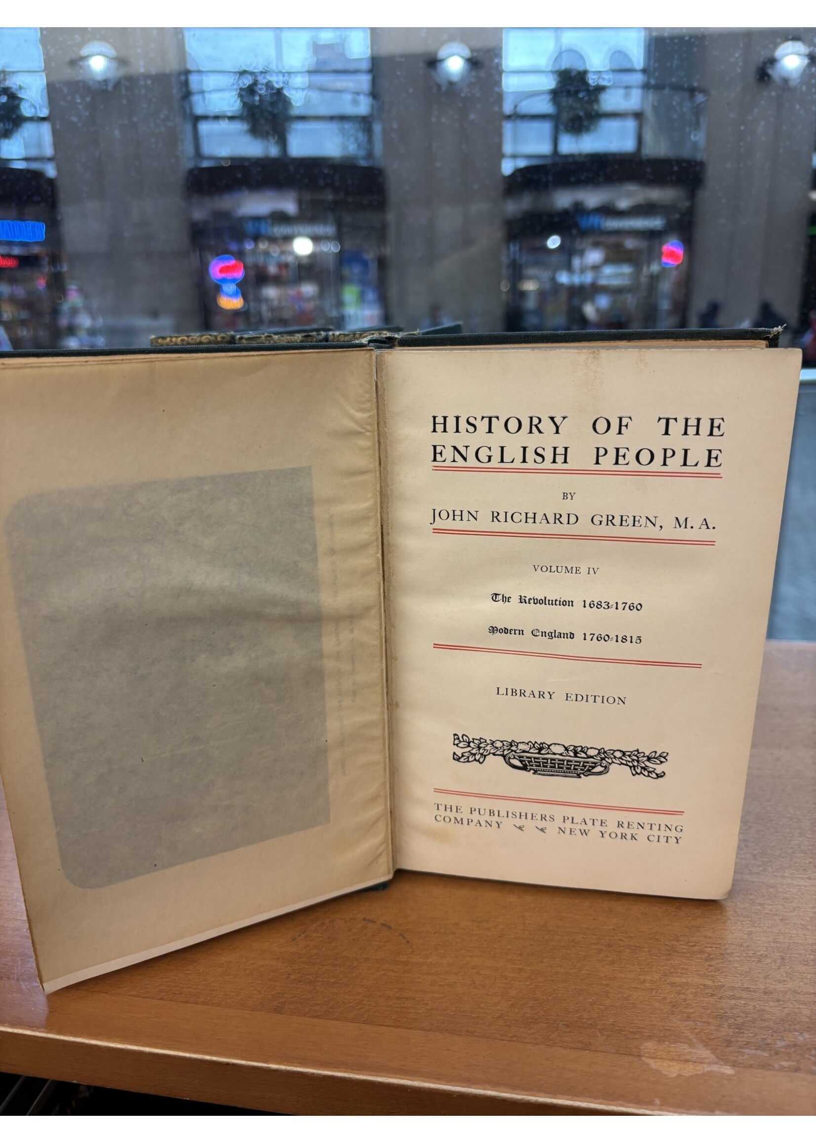 Green's History of the English IN STORE PICKUP