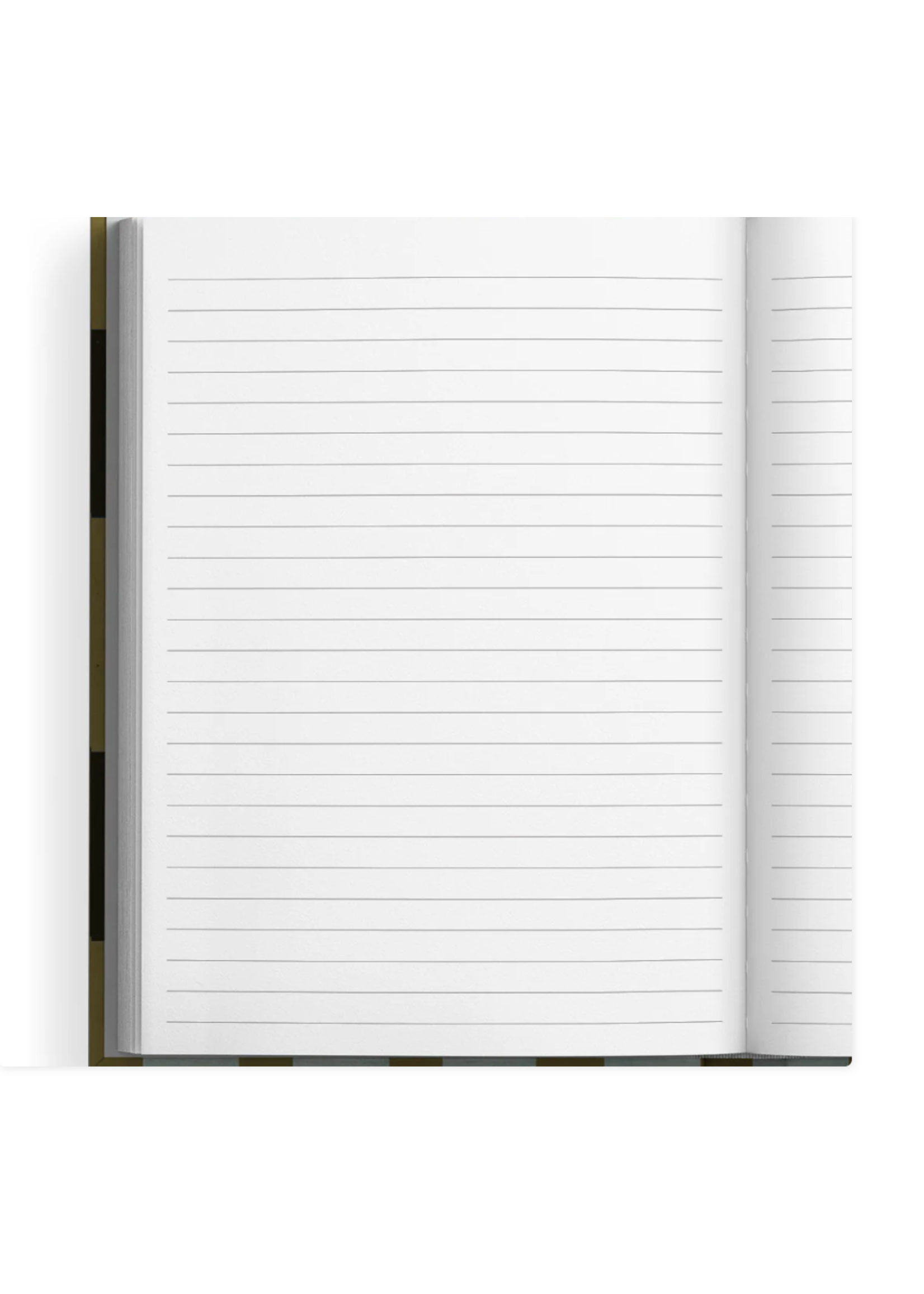 Ohh Deer Evelina Blue and Green Stripes Linen Notebook