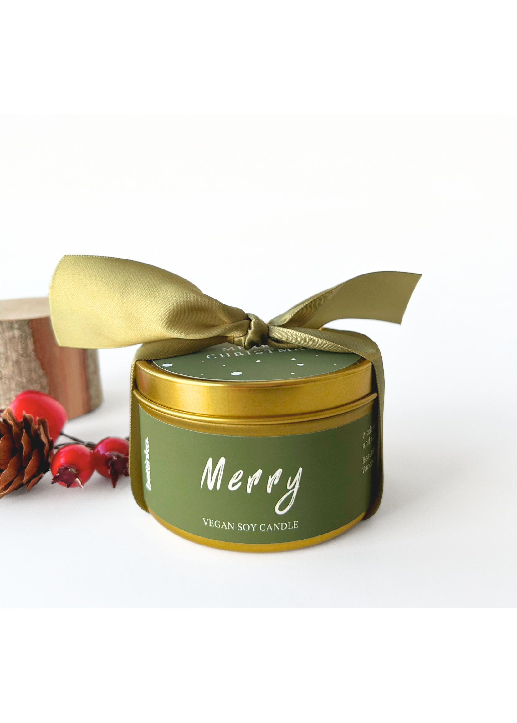 Bettinka Merry Christmas  Large 200g Candle