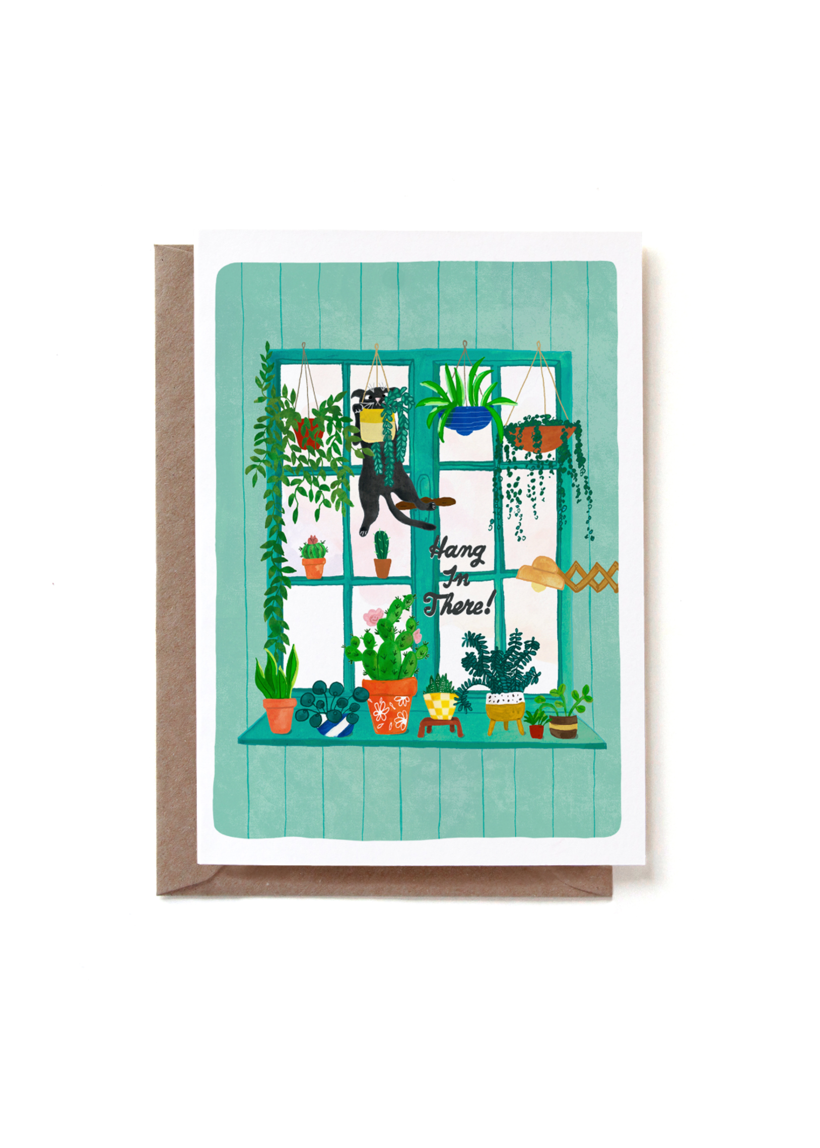 Reddish Design Hang in There Window