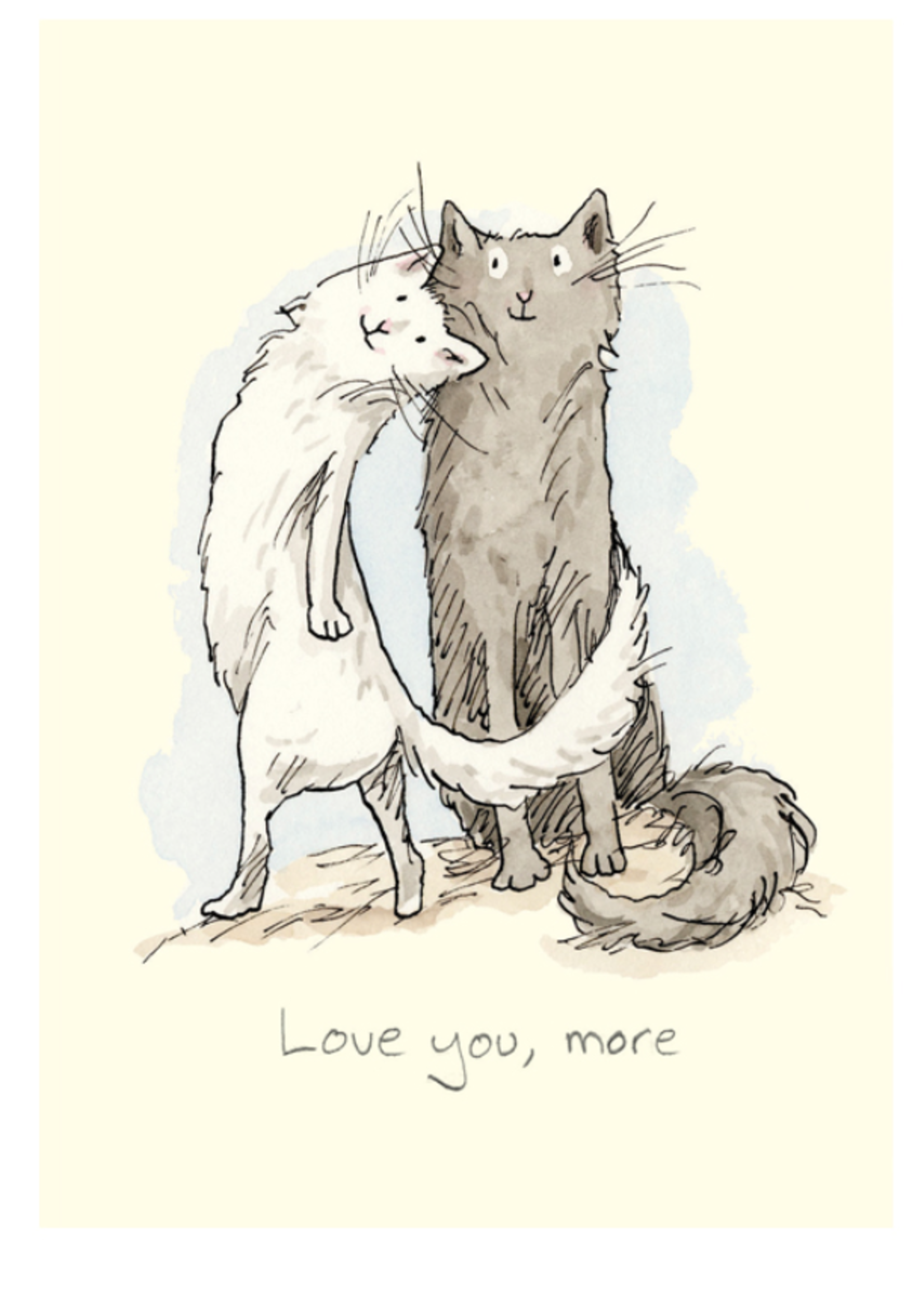 Two Bad Mice Love You More Cats Greeting Card