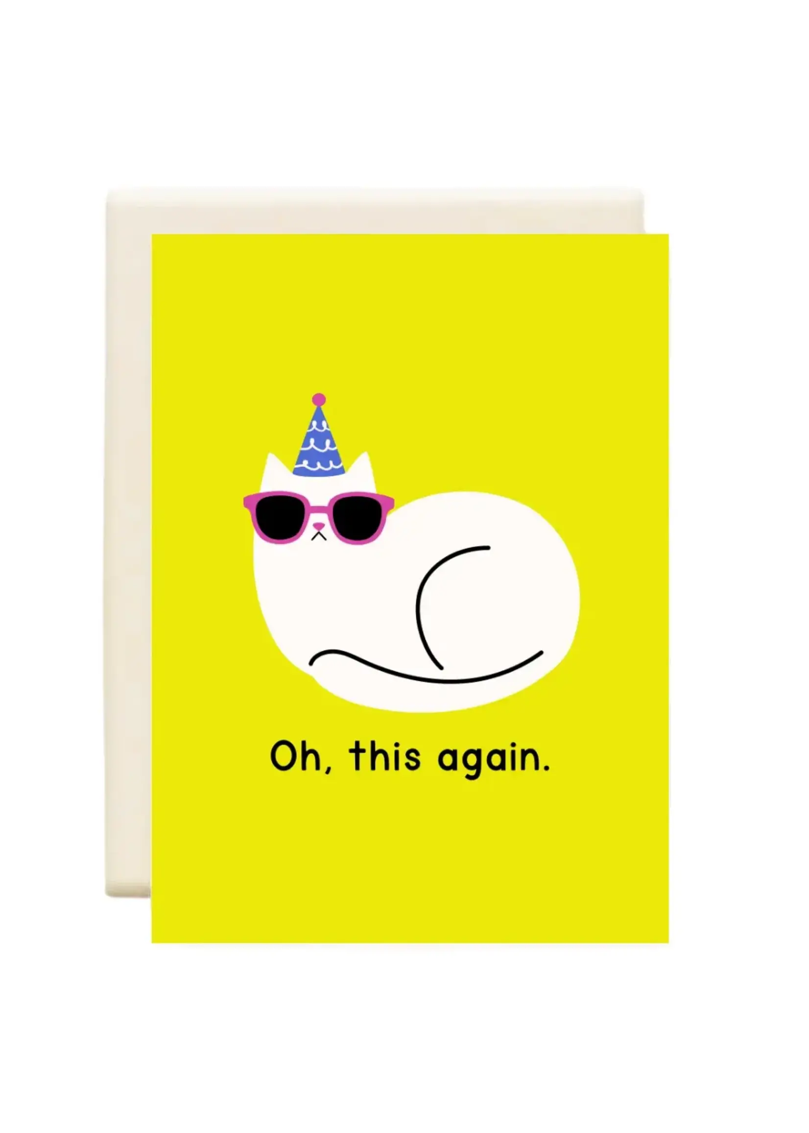 Inkwell Cards Oh This Again Cat Yellow