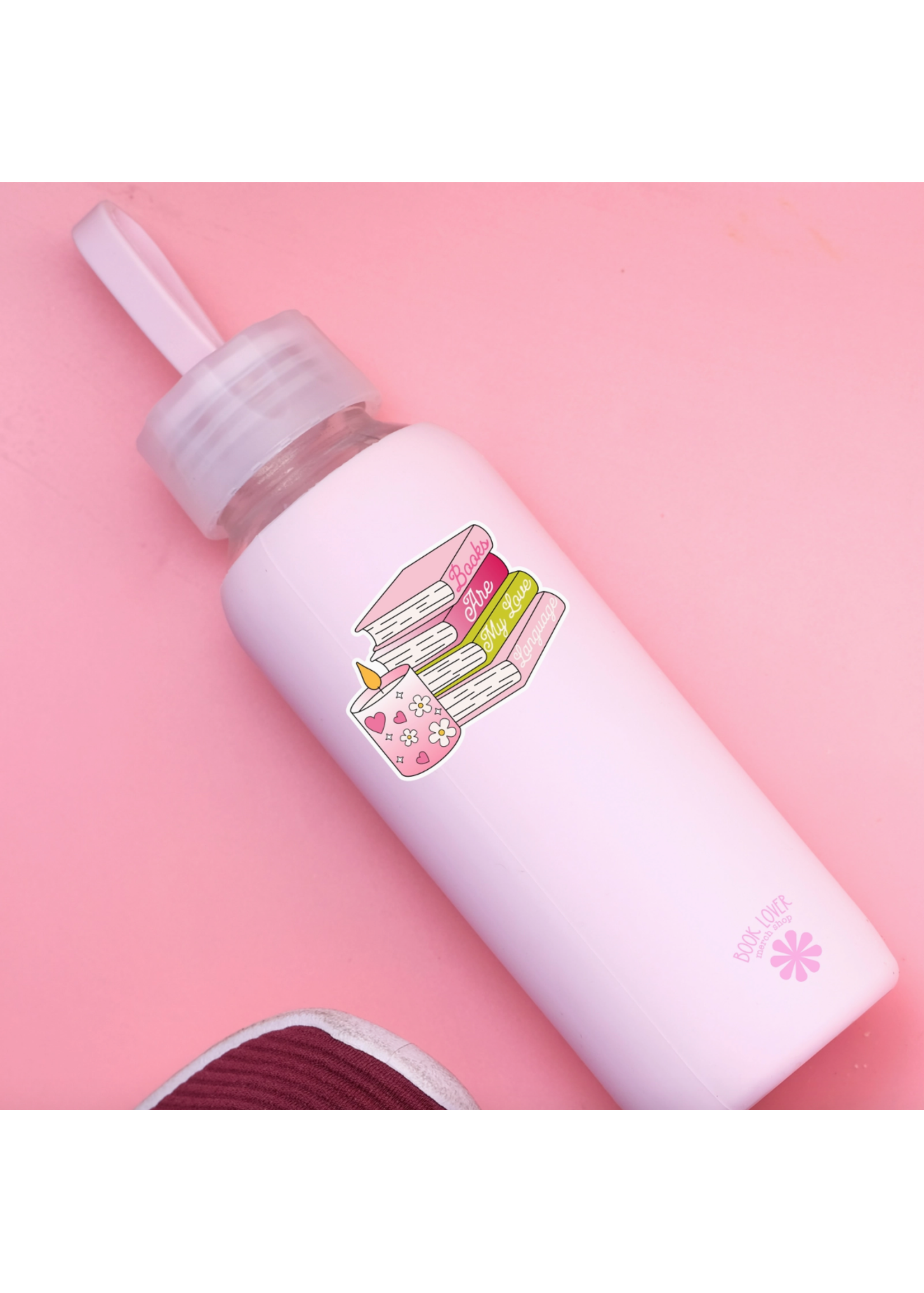 Book Lover Merch Shop Books Are My Love Language Sticker Vinyl Sticker