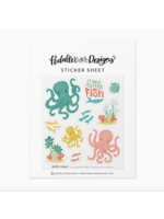 Pedaller Designs Octopus Childrens Sticker Sheet
