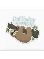 Pedaller Designs Dont Hurry Be Happy Sloth Vinyl Sticker