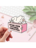 Book Lover Merch Shop Crying Over Fictional Characters Sticker