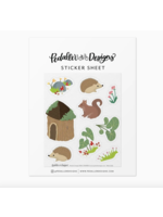 Pedaller Designs Woodland Forest Animals Sticker Sheet