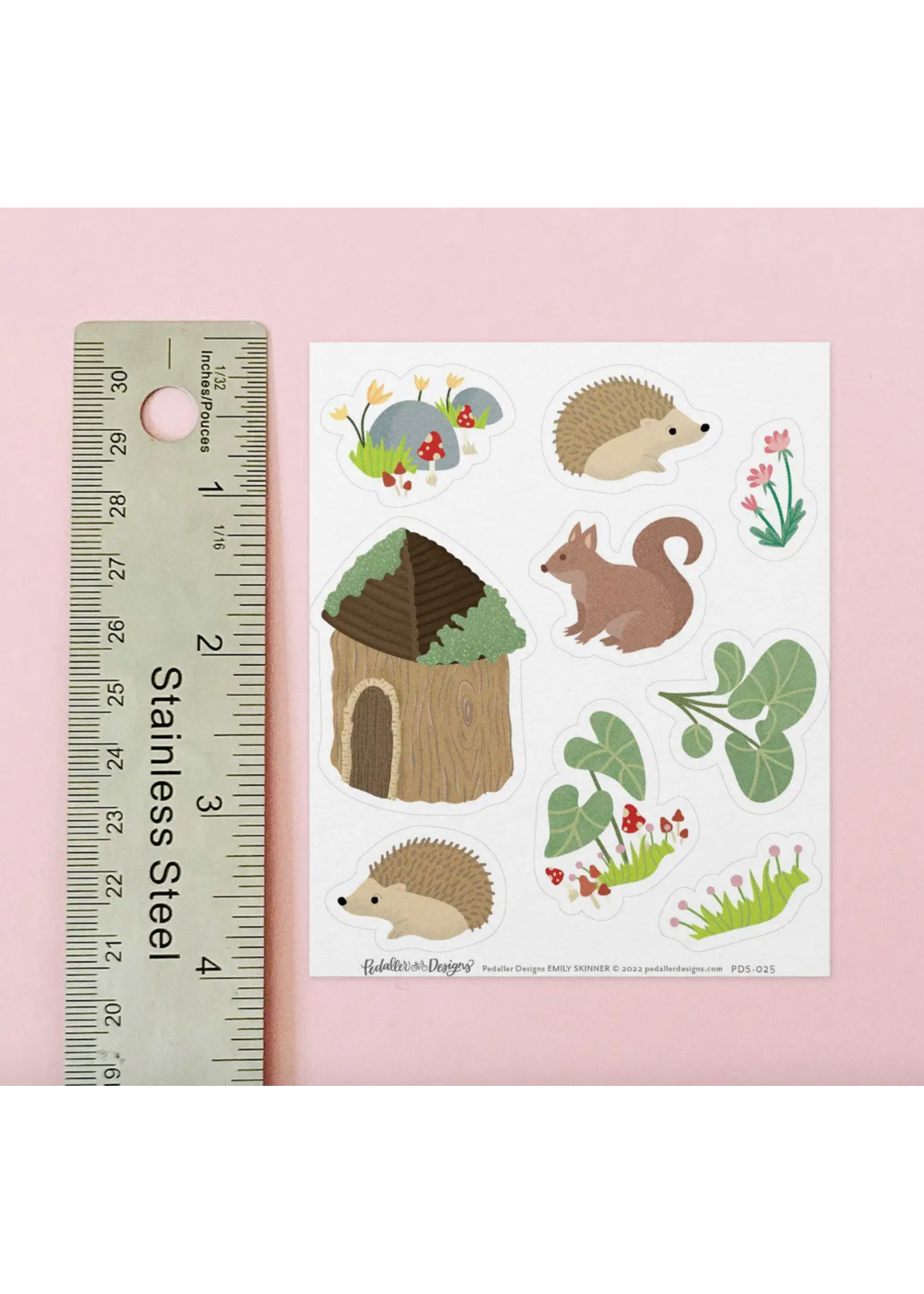 Pedaller Designs Woodland Forest Animals Sticker Sheet