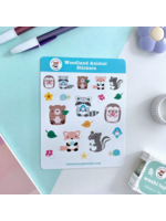 Wild Whimsy Woolies Woodland Animals Stamp Sticker Sheet