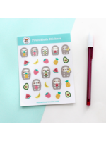 Wild Whimsy Woolies Fruit Sloth Sticker Sheet