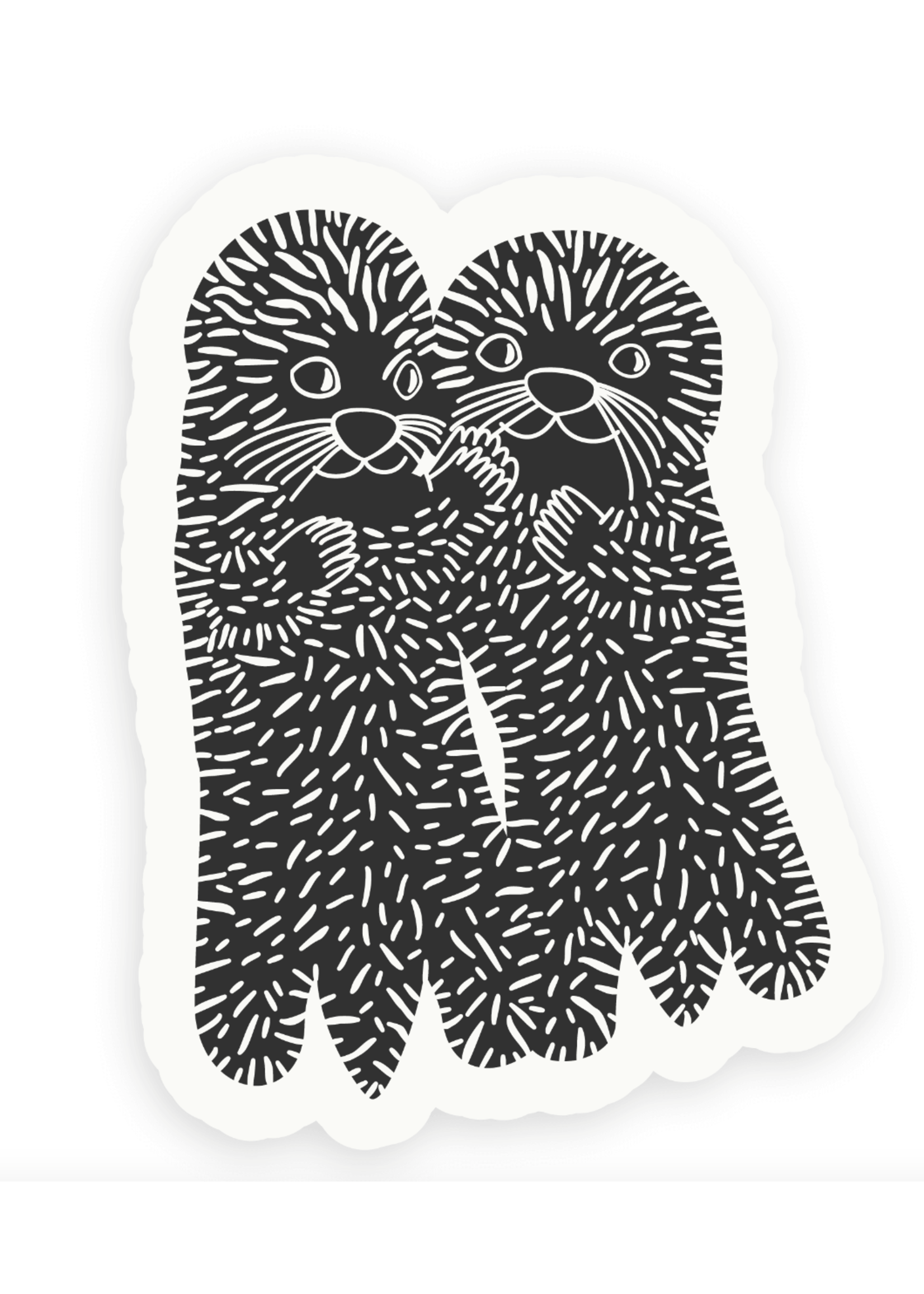 The Handcrafted Story Sea Otters Sticker