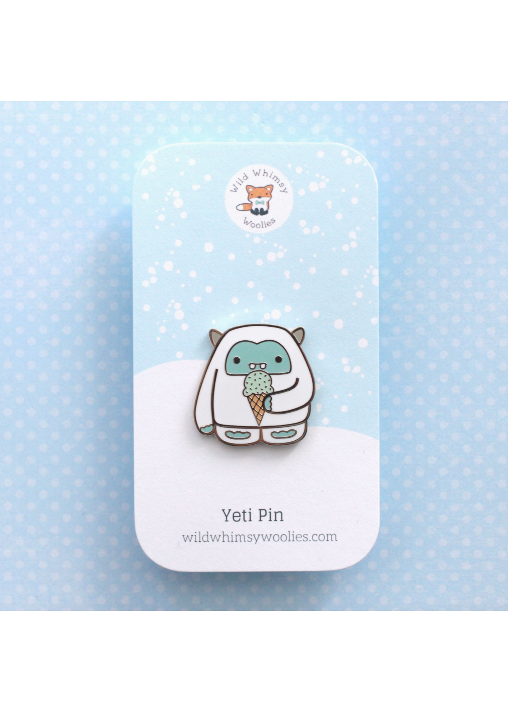 Wild Whimsy Woolies Yeti Enamel Pin