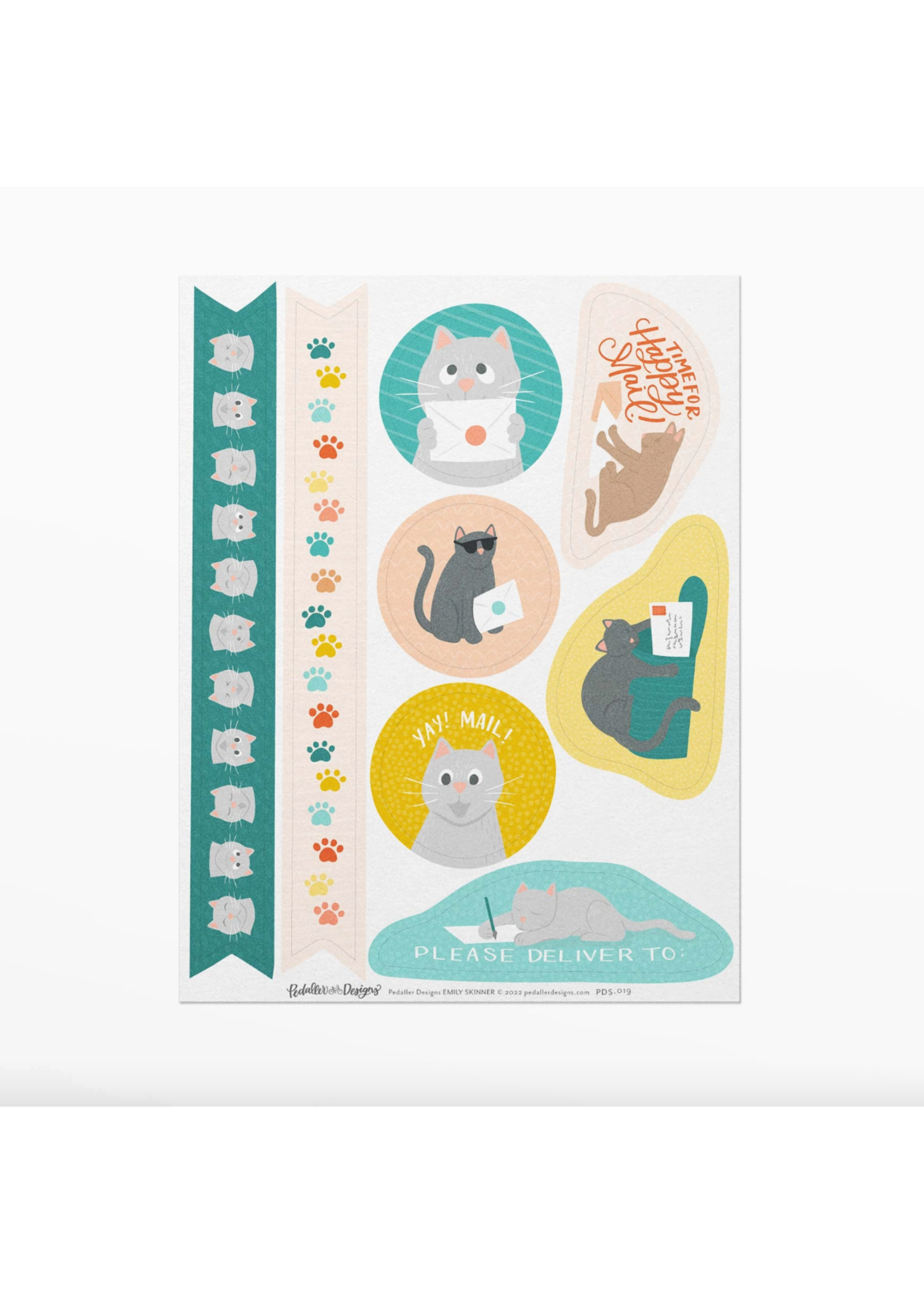 Pedaller Designs Cat Hey There Stationery Set