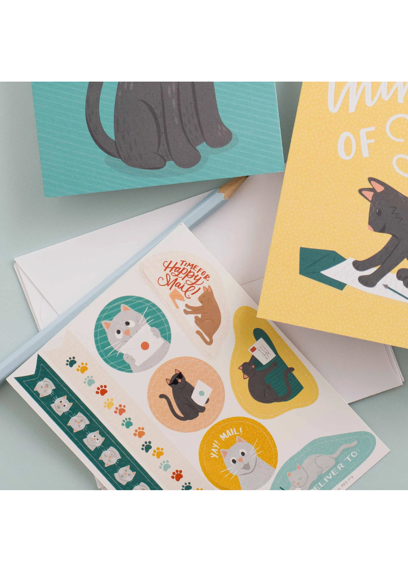 Pedaller Designs Cat Hey There Stationery Set