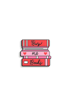 Out of Print Buy Me Books Stack Enamel Pin