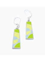 Kinzoku Cubism Earrings Lemon Lime
