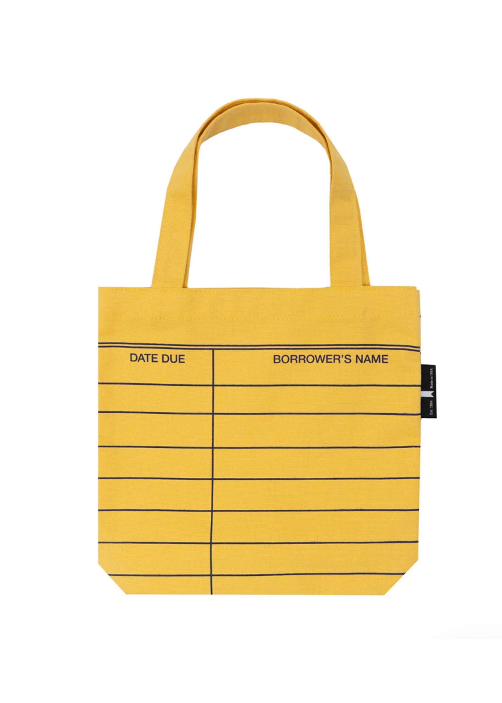 Out of Print Library Card Yellow Kids Tote