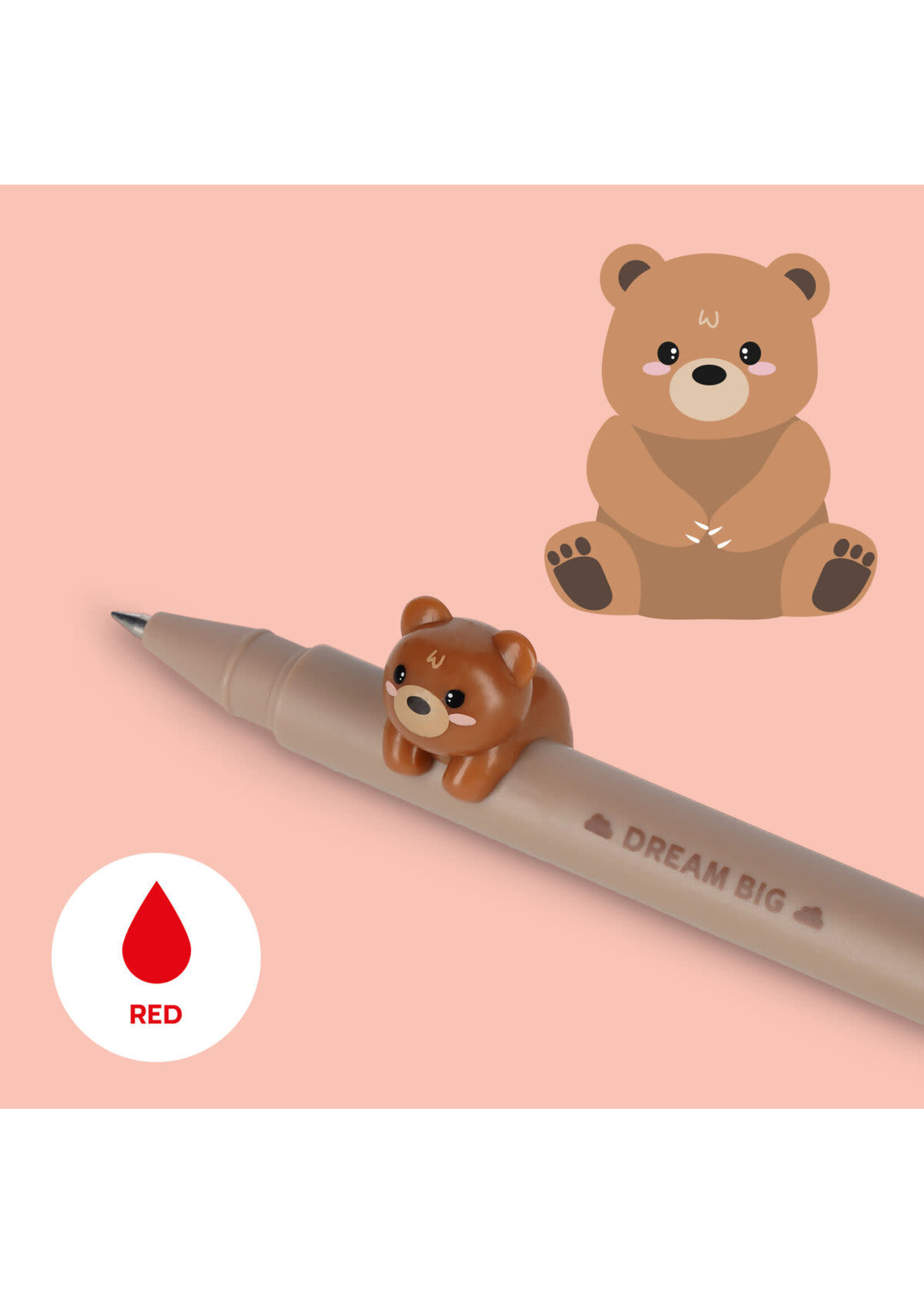Legami Lovely Friends Gel Pen Brown Bear Dream Big