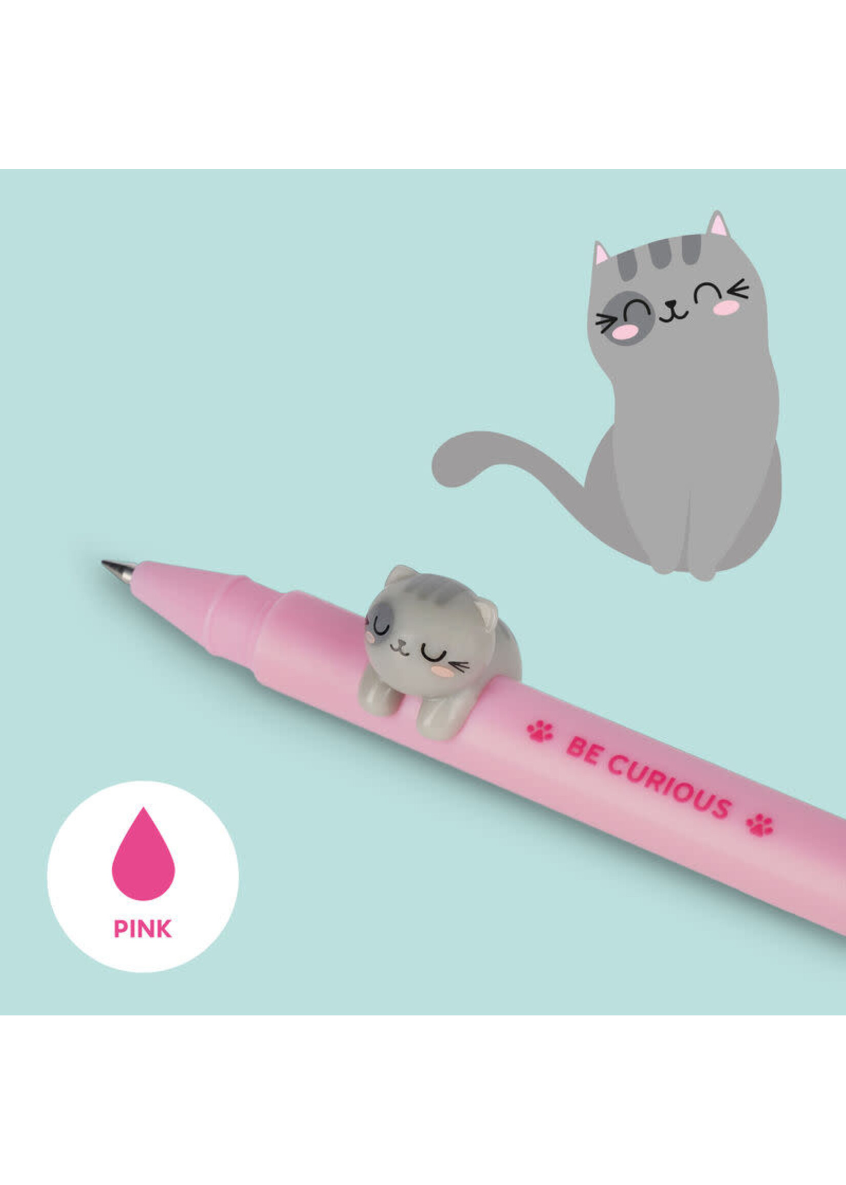 Legami Lovely Friends Gel Pen Cat Be Curious