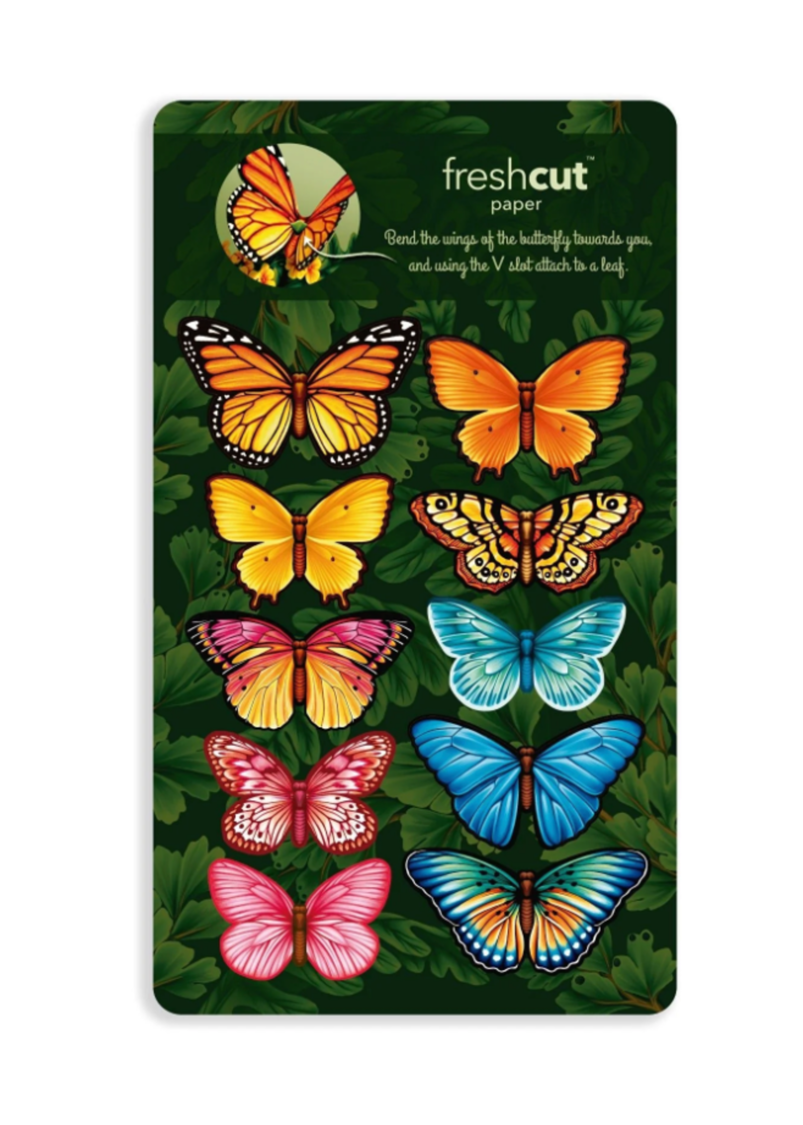 Fresh Cut Paper Butterflies and Buttercups Pop Up Flower Bouquet