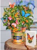 Fresh Cut Paper Butterflies and Buttercups Pop Up Flower Bouquet