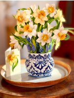 Fresh Cut Paper English Daffodils Pop Up Flower Bouquet