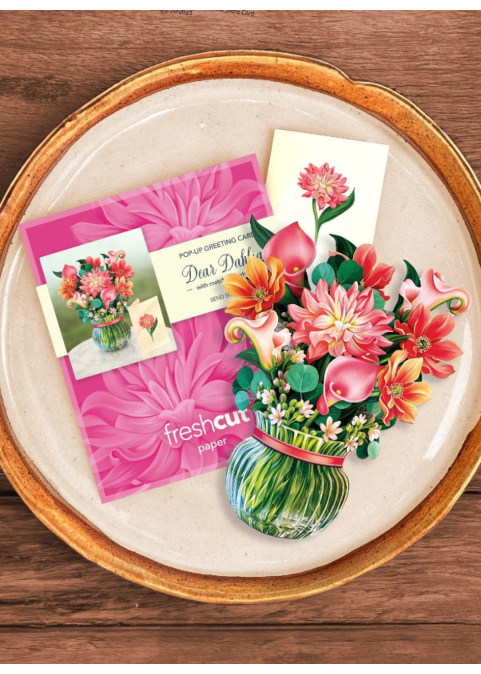 Fresh Cut Paper Dear Dahlia Mini Pop Up Flower Bouquet