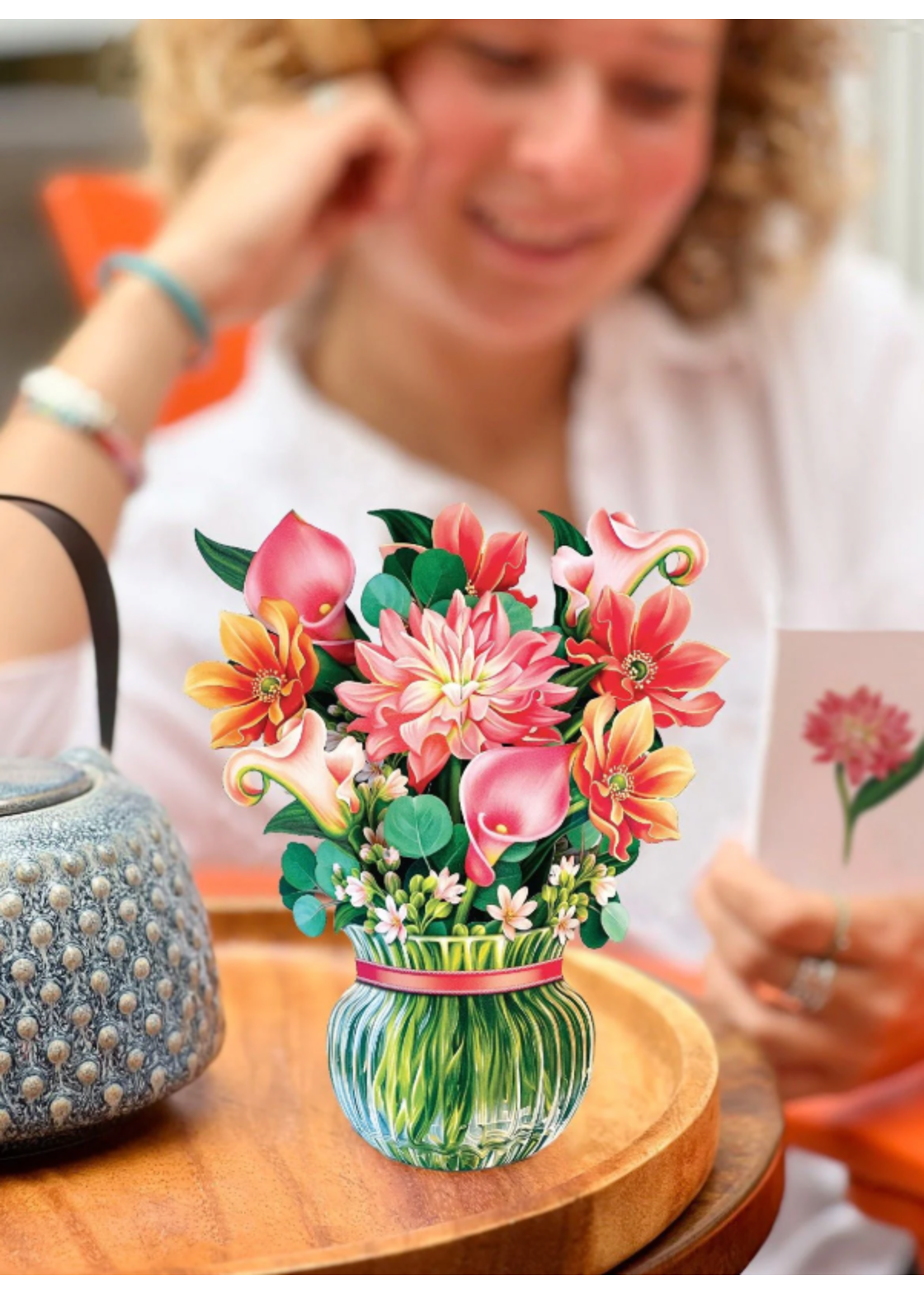 Fresh Cut Paper Dear Dahlia Mini Pop Up Flower Bouquet