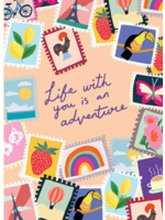 Calypso Cards Life With You is An Adventure Travel Stamps
