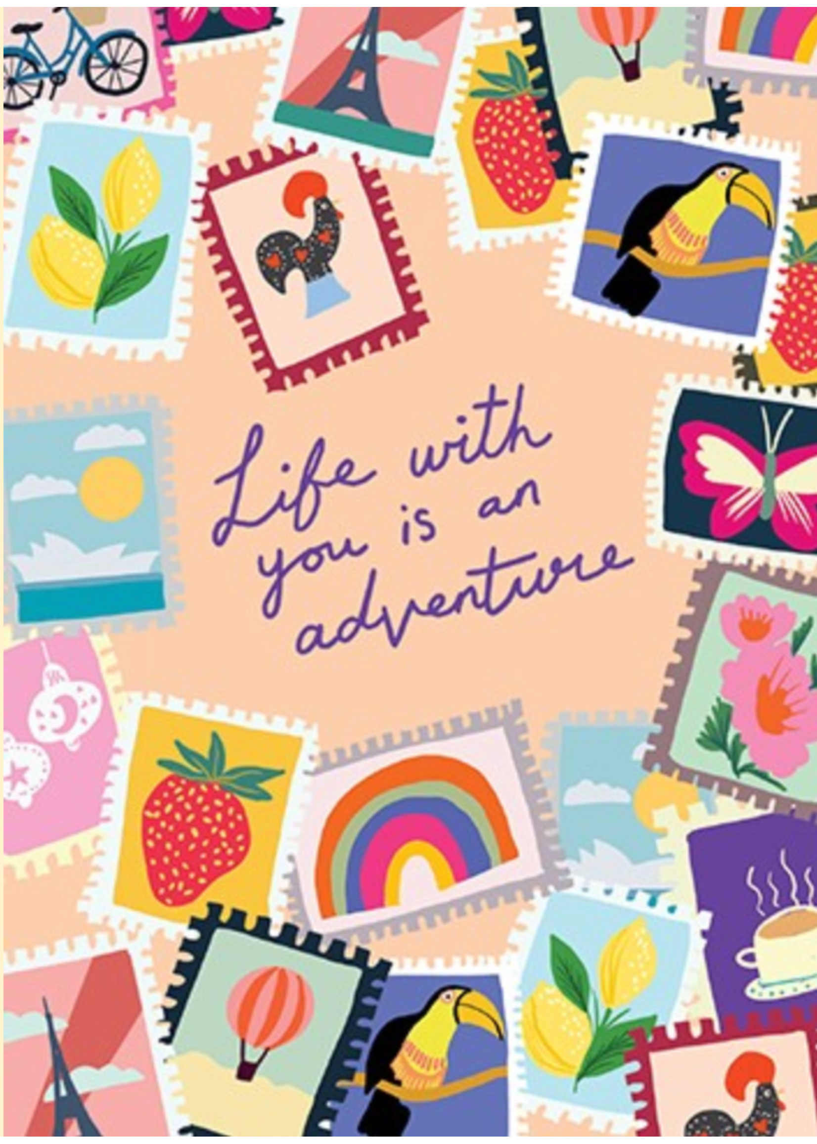 Calypso Cards Life With You is An Adventure Travel Stamps