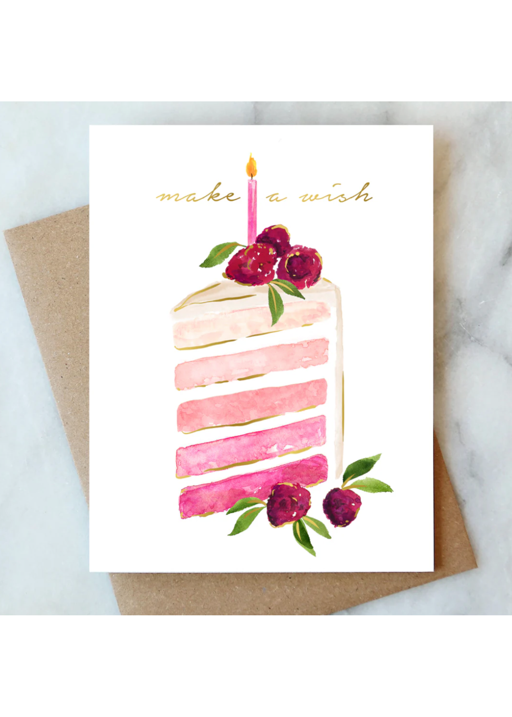 Abigail Jayne Make a Wish Birthday Cake Slice