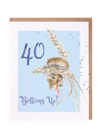 Wrendale Designs 40 Bottoms Up - Party Animals Greeting Card