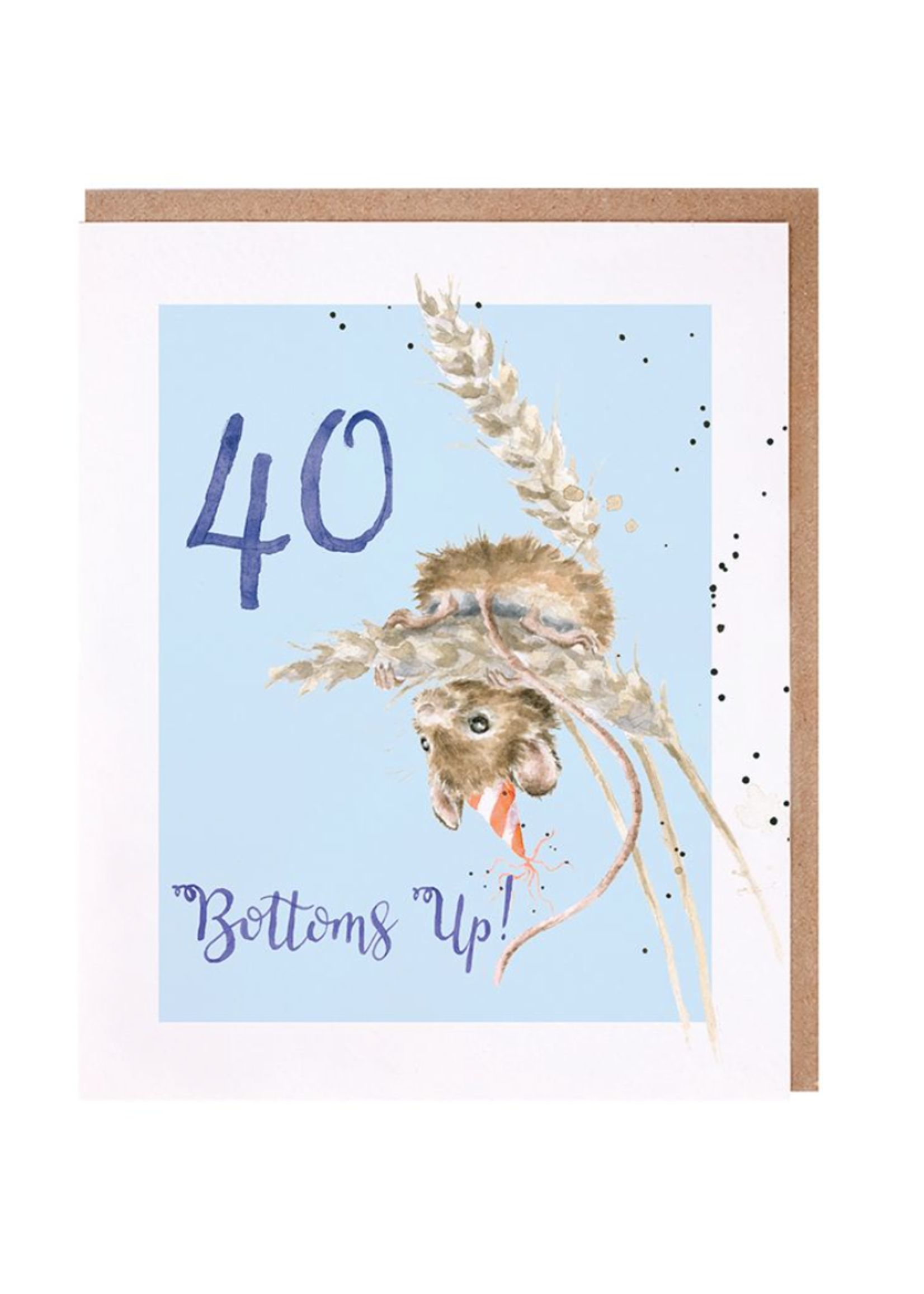 Wrendale Designs 40 Bottoms Up - Party Animals Greeting Card
