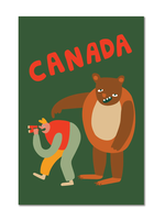Paperole Grizzly Bear Postcard