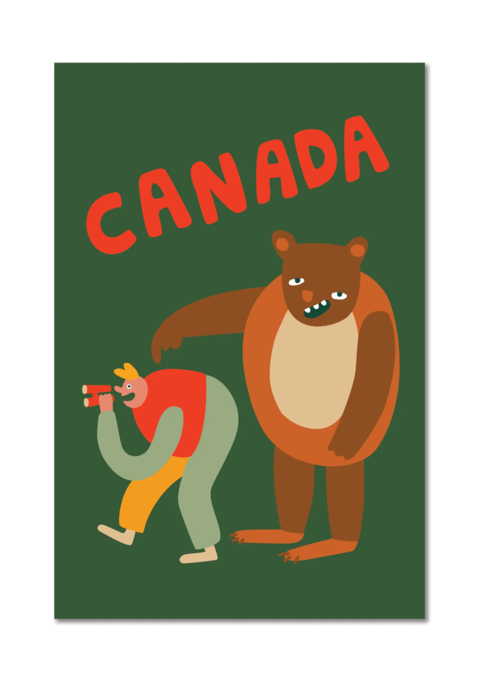 Paperole Grizzly Bear Postcard