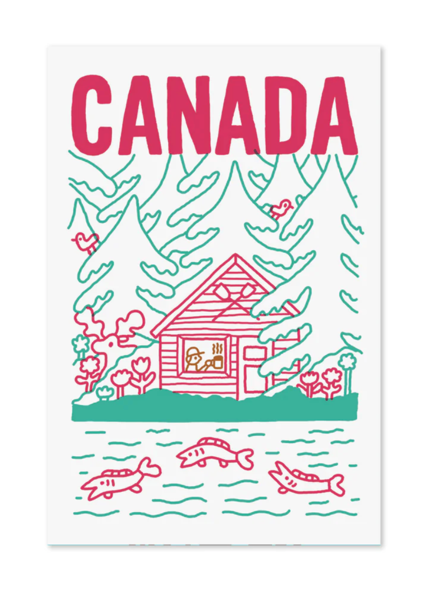 Paperole Cabane au Canada Postcard