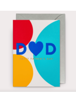 Lagom Design Dad Blue Heart Fathers Day