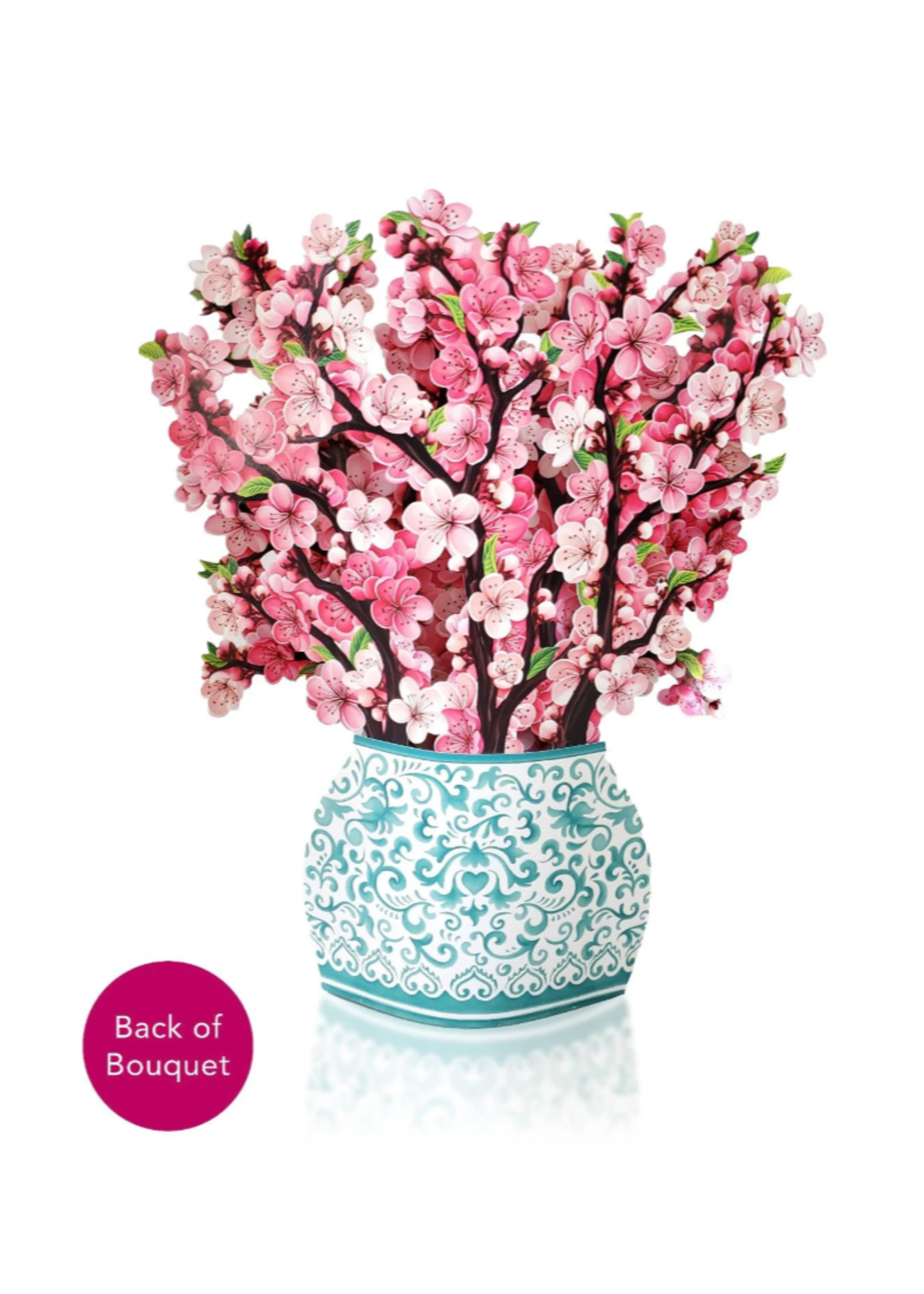 Fresh Cut Paper Japanese Cherry Blossoms Pop Up Flower Bouquet