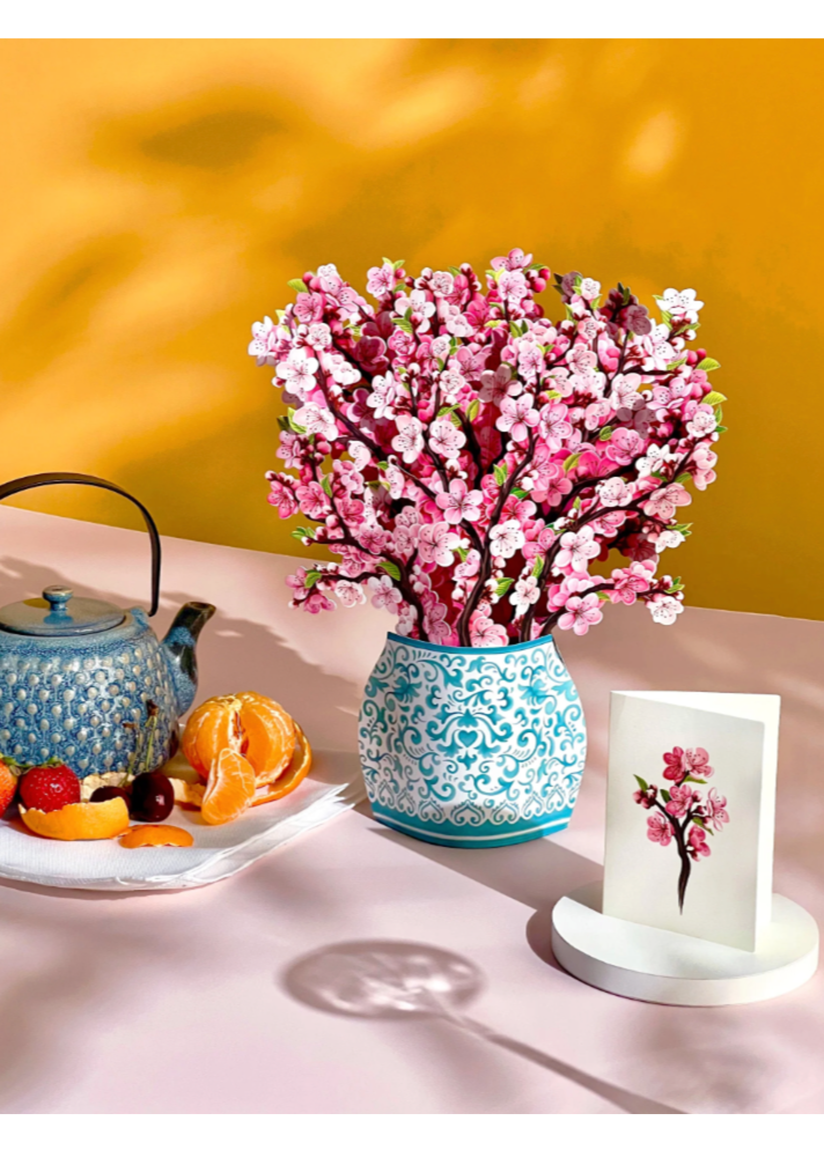 Fresh Cut Paper Japanese Cherry Blossoms Pop Up Flower Bouquet