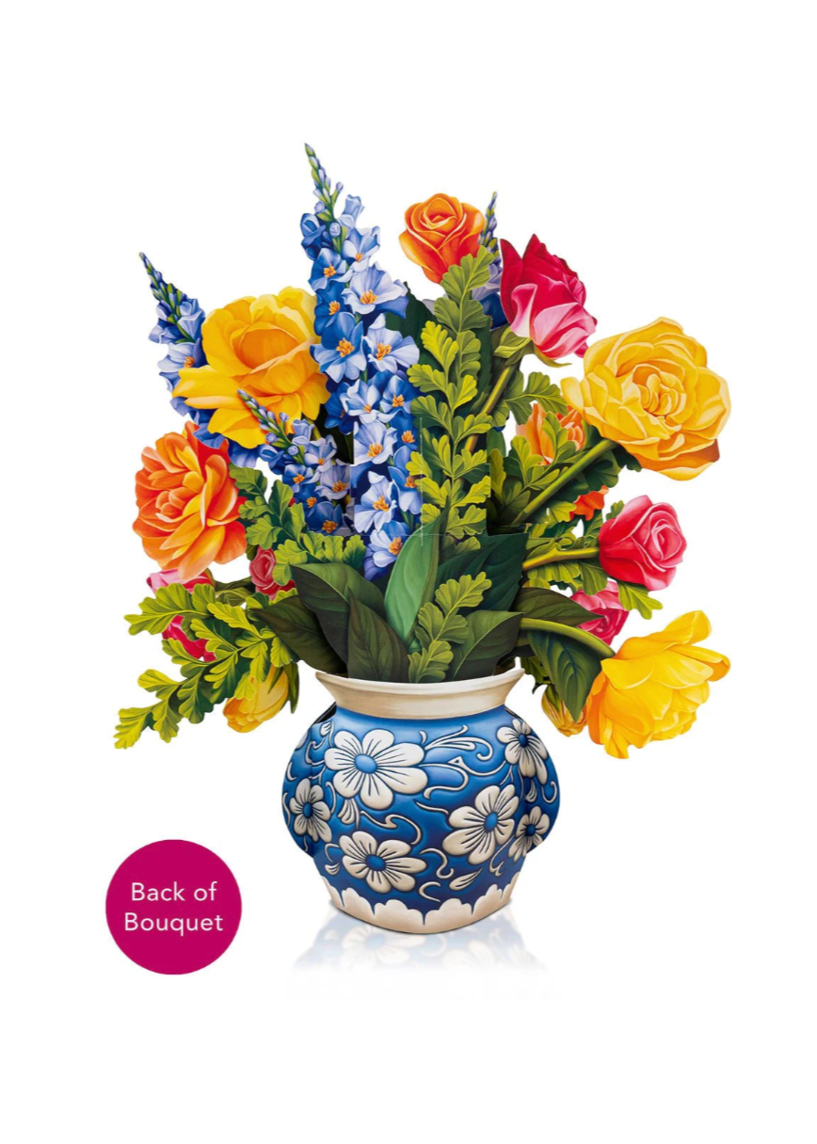 Fresh Cut Paper Sorbet Roses Pop Up Flower Bouquet