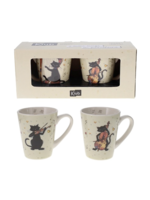 Kiub 2 Mini Mugs Music Cats