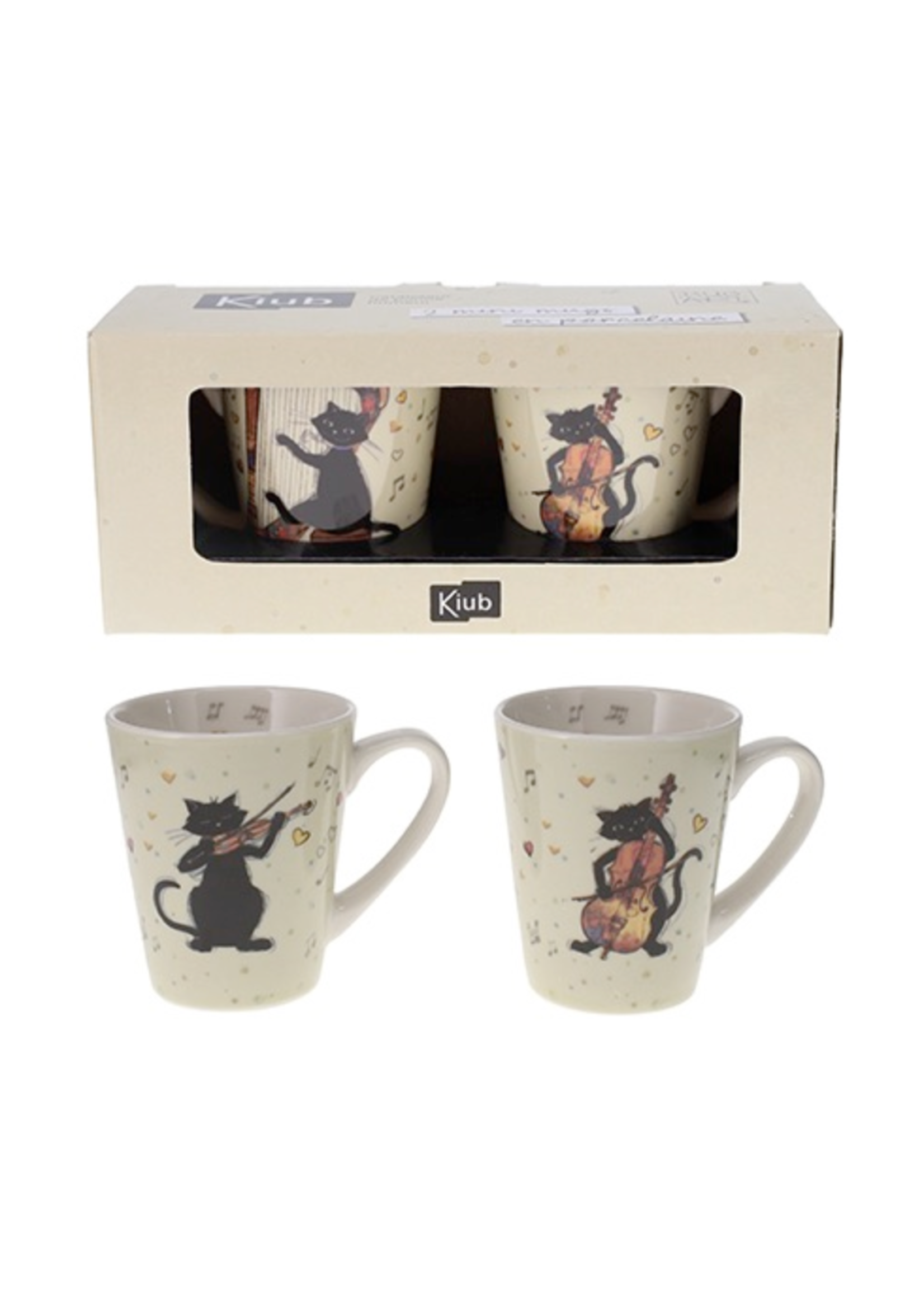 Kiub 2 Mini Mugs Music Cats