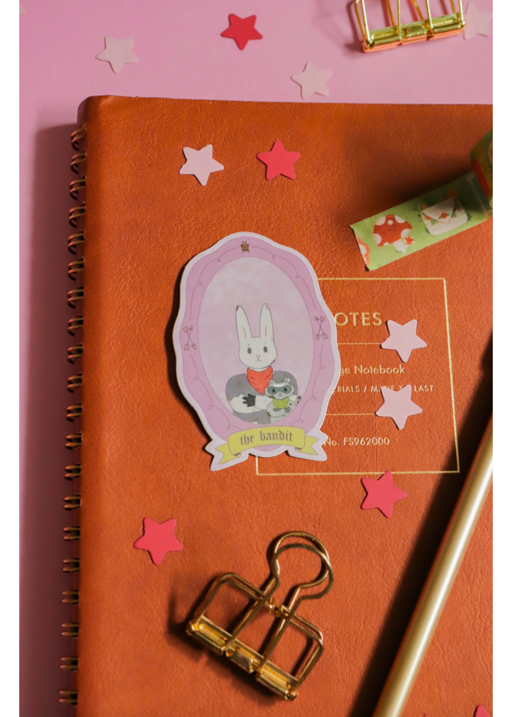 Day Dreamer Studios The Bandit Woodland Creatures Storybook Vinyl Sticker