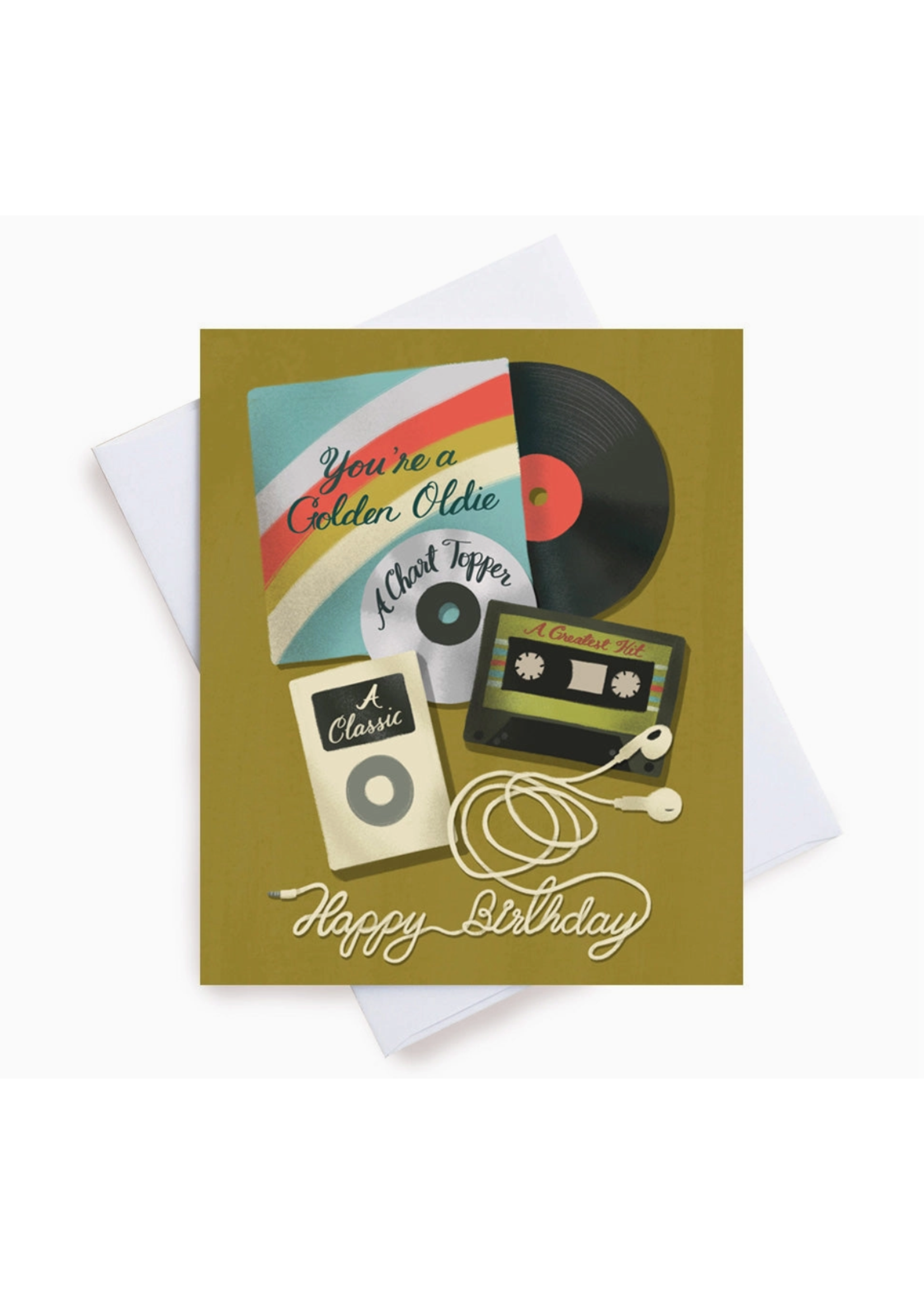 M. Kind Papersmith Golden Oldie Record Greeting Card