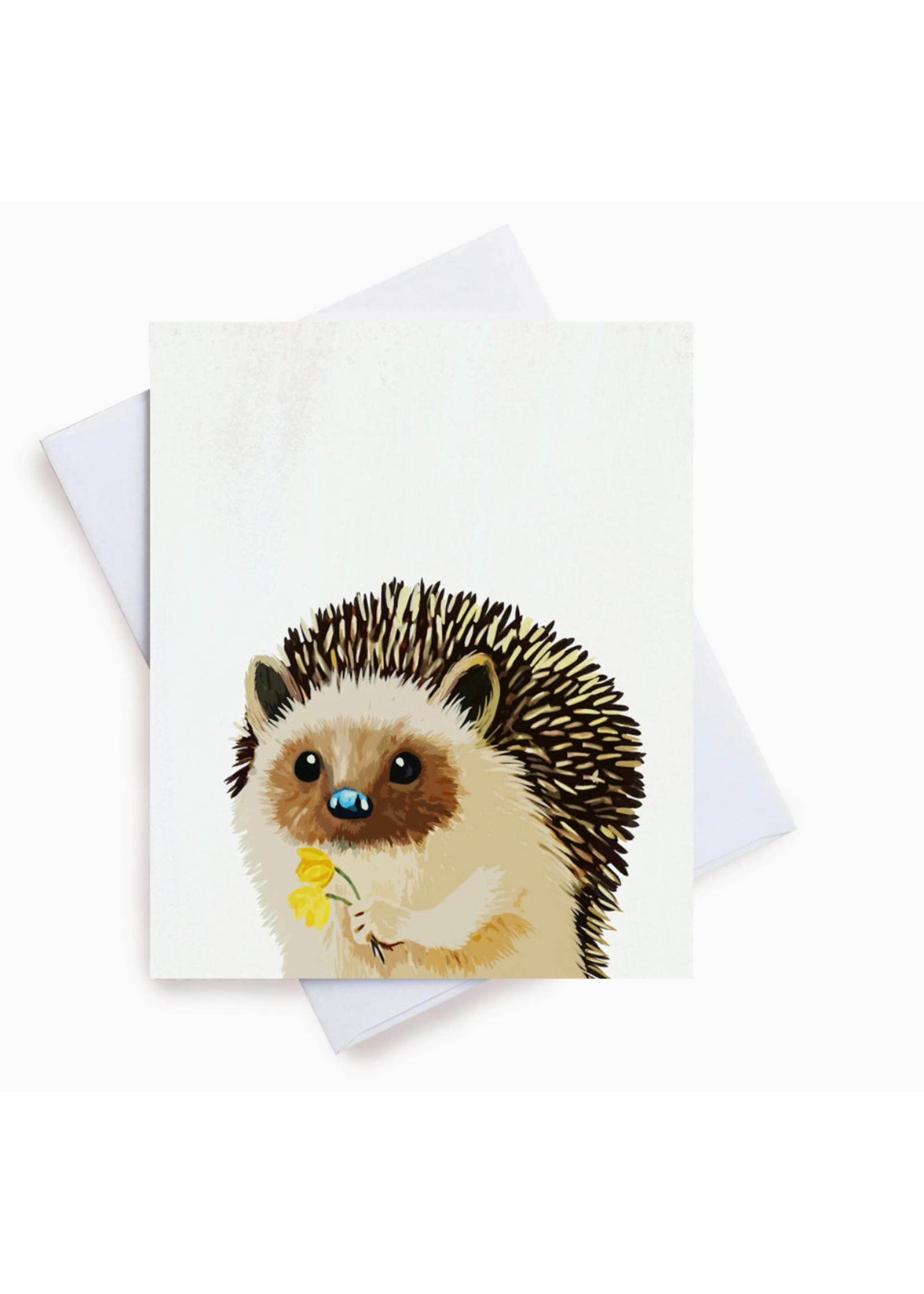 M. Kind Papersmith Hedgehog with Daffodils Greeting Card