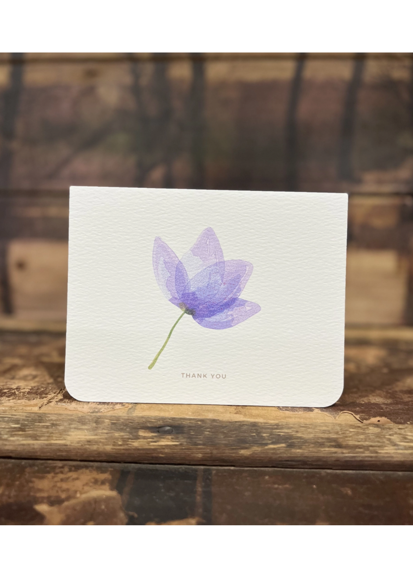 Paper Kuts Single Purple Flower Thank You