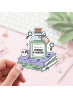 Book Lover Merch Shop Infused with Mystery and Murder Vinyl Sticker